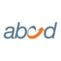 A blue and orange logo for abcd