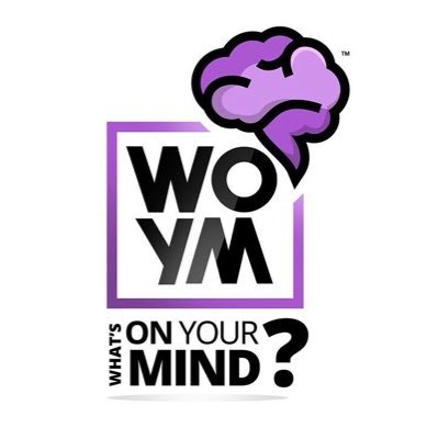 A purple and black logo with an image of a brain.