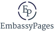 A logo of embassypage. Com